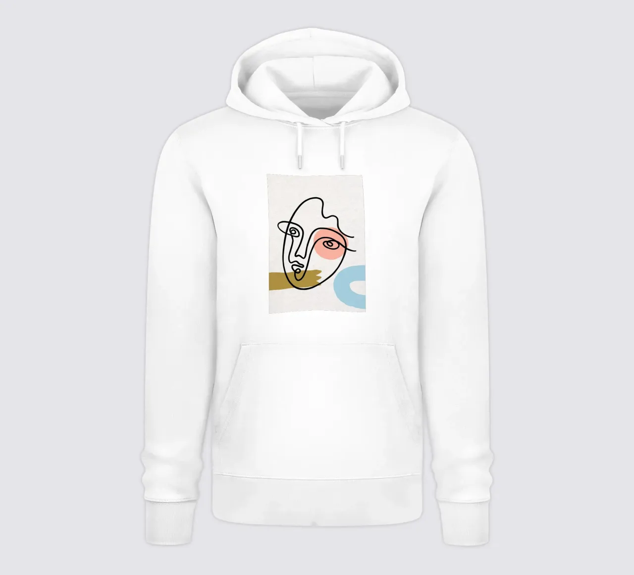 Volto astratto Line Art con forme felpa con cappuccio da apple crumble