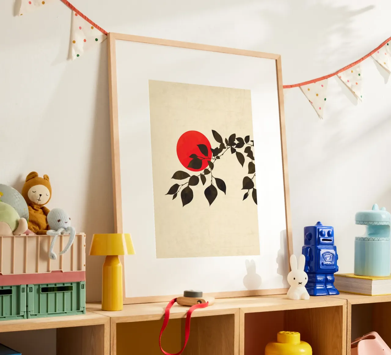 Contrasto del fogliame poster con telaio in alluminio da LaylaOzHome