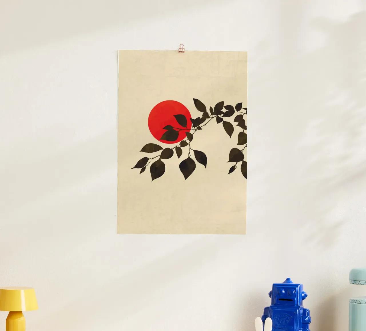 Contrasto del fogliame poster con telaio in alluminio da LaylaOzHome