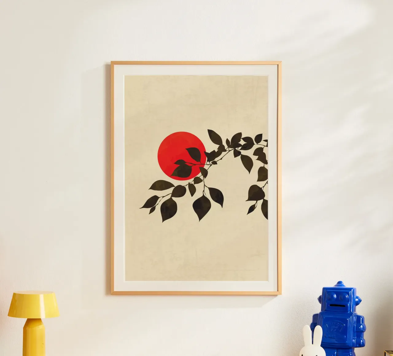 Contrasto del fogliame poster con telaio in alluminio da LaylaOzHome