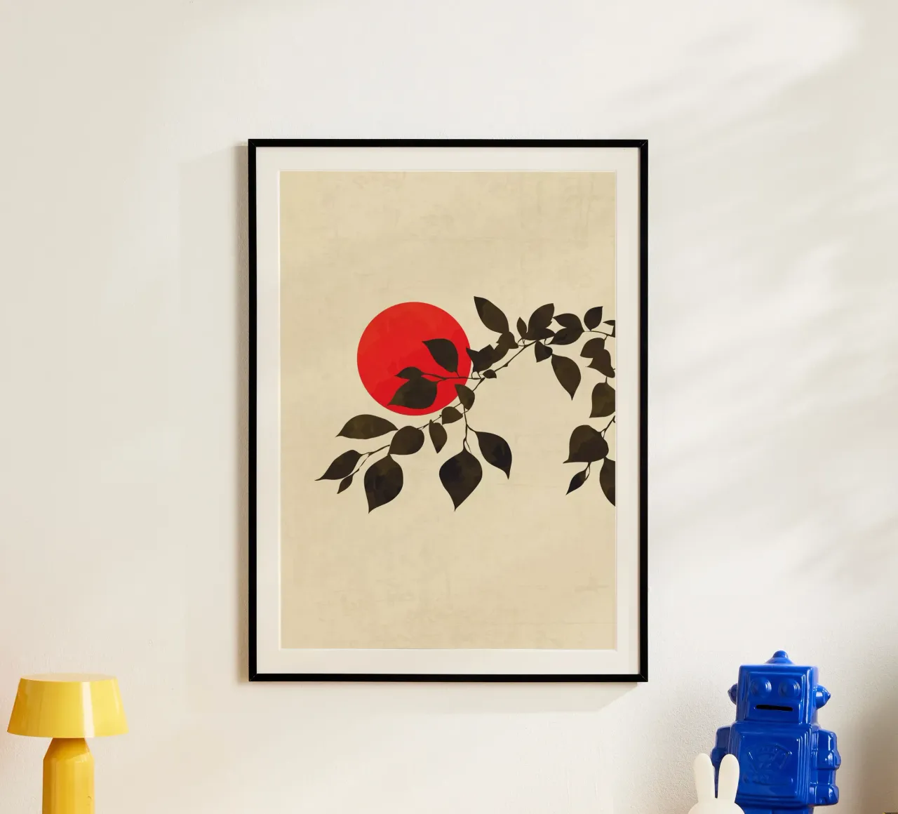 Contrasto del fogliame poster con telaio in alluminio da LaylaOzHome