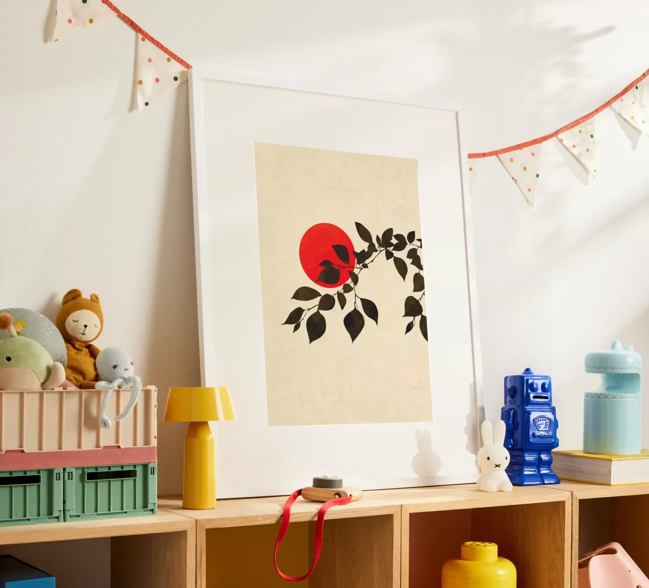 Contrasto del fogliame poster con telaio in alluminio da LaylaOzHome