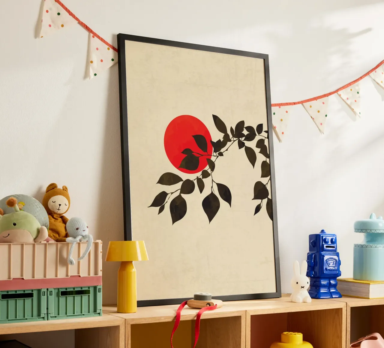 Contrasto del fogliame poster con telaio in alluminio da LaylaOzHome