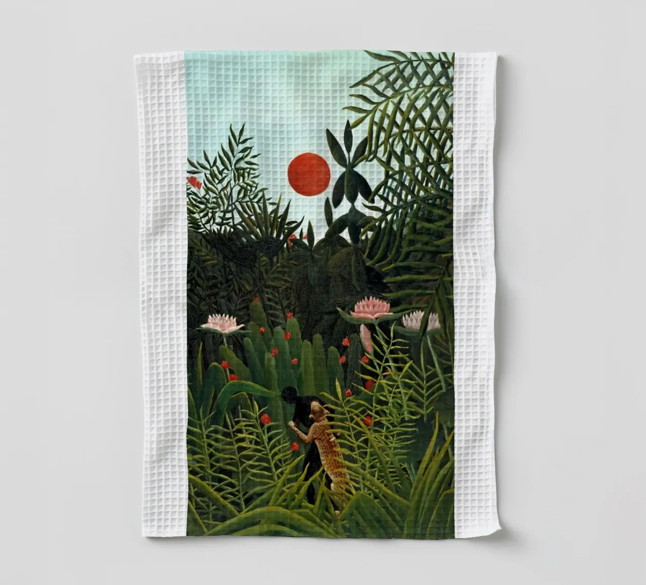 Henri Rousseau - Léopard seul torchon de KOOL STORE