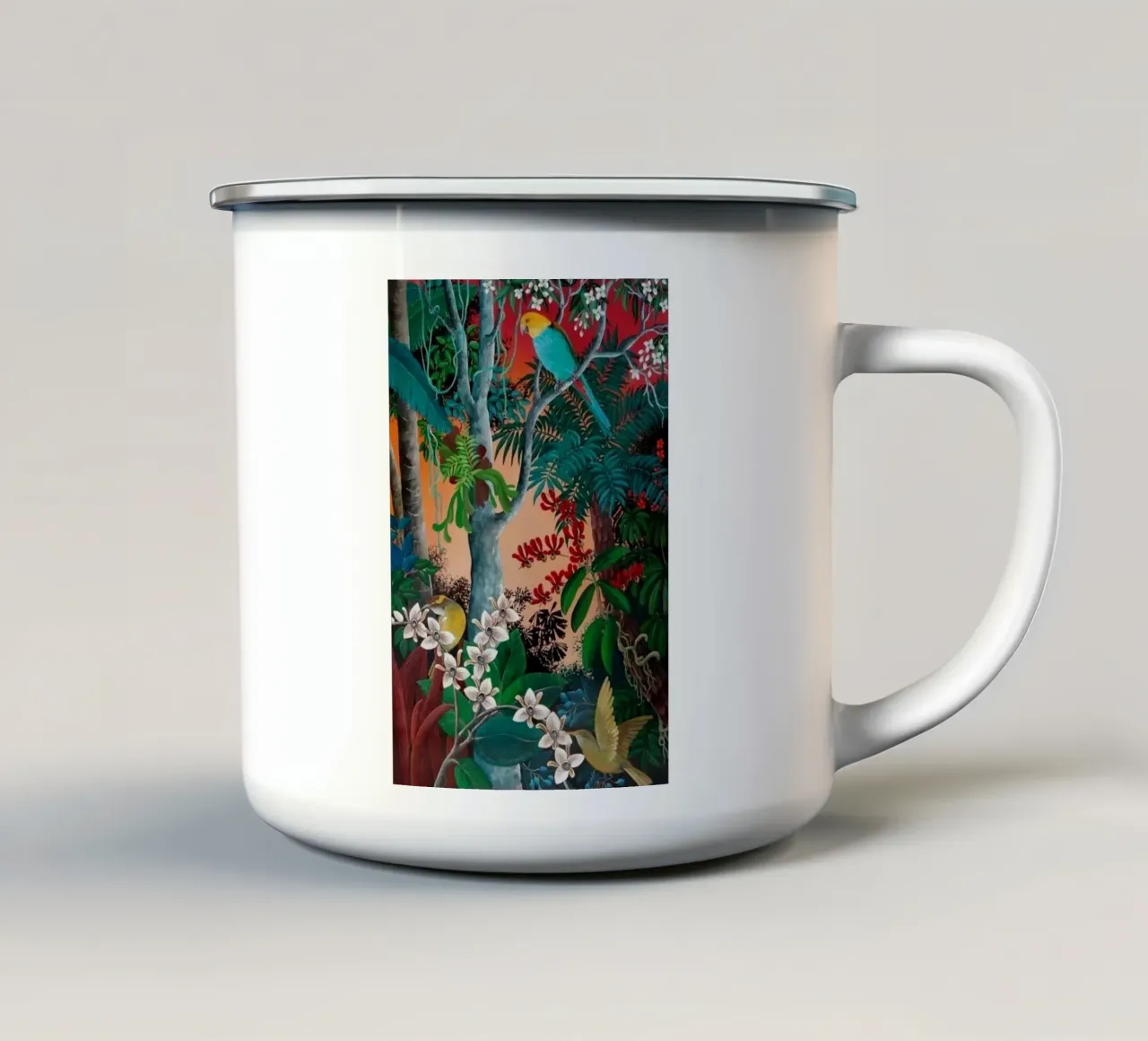 Uccelli nella foresta tazza in smalto da KOOL STORE