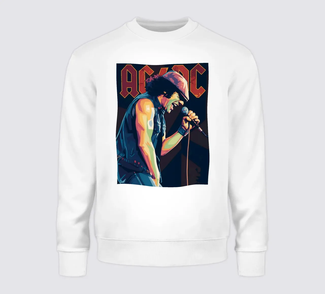 Brian Johnson ACDC pop art felpa da Hantamrata