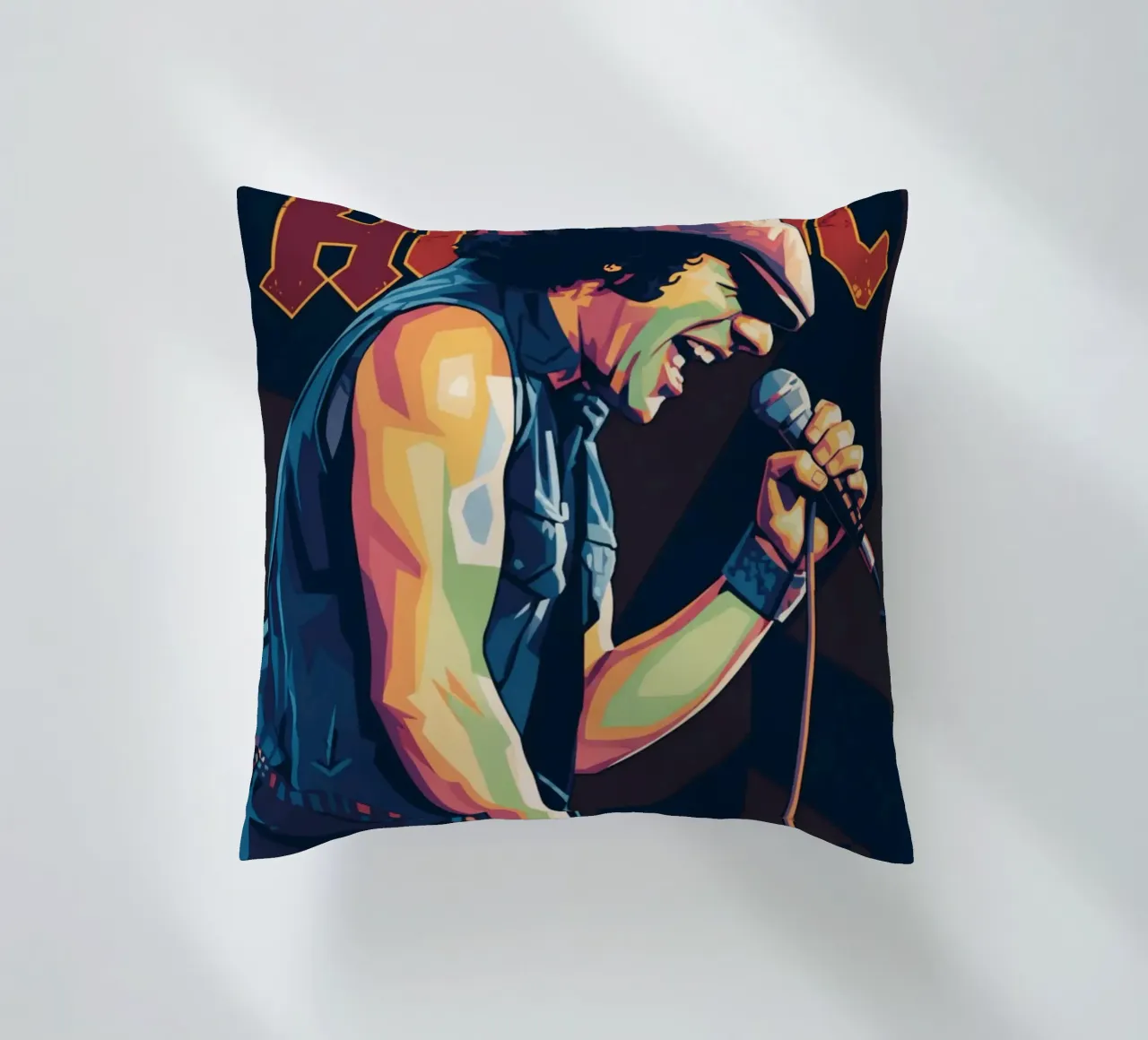 Brian Johnson ACDC pop art cuscino da Hantamrata