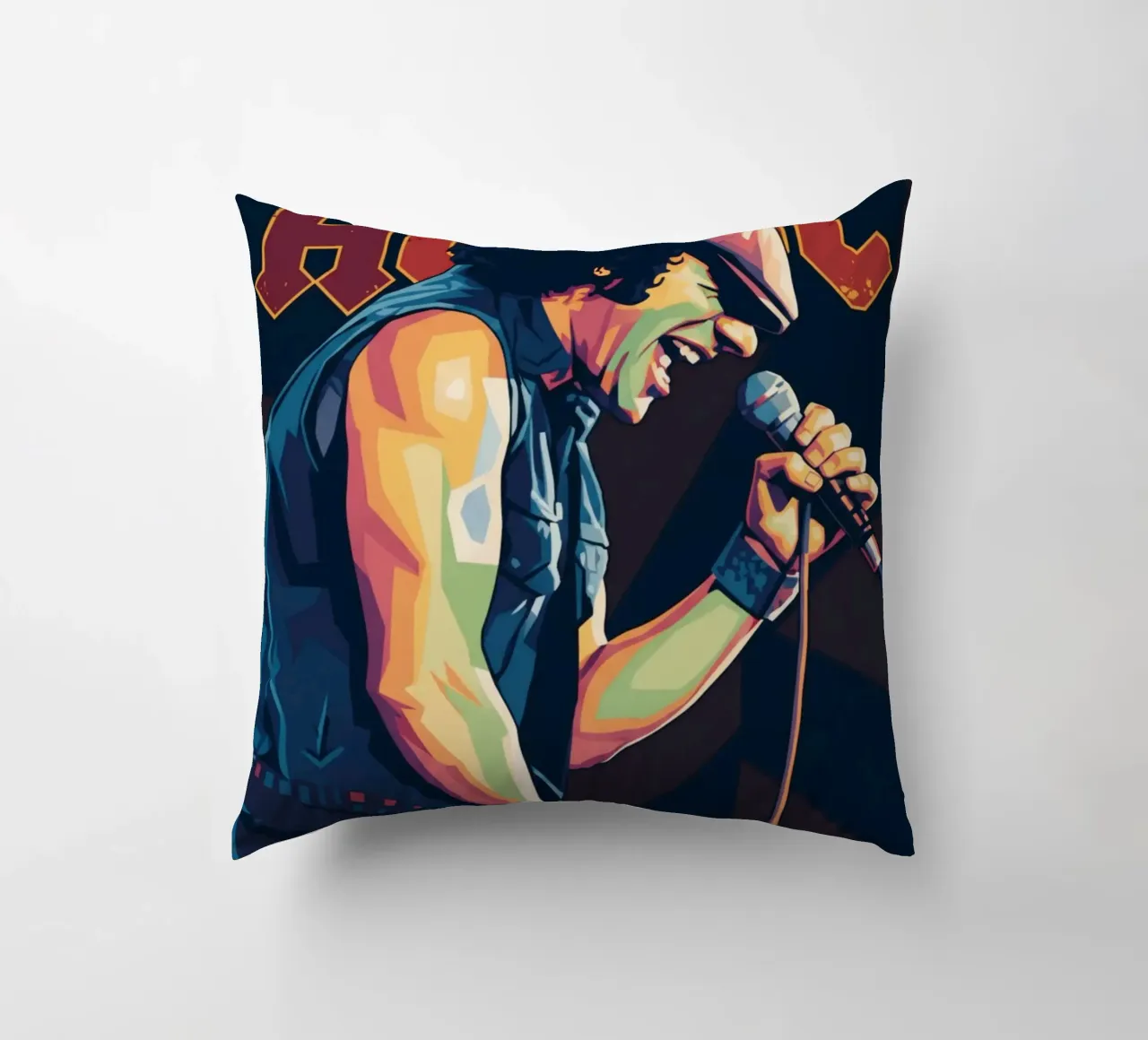 Brian Johnson ACDC pop art cuscino da Hantamrata