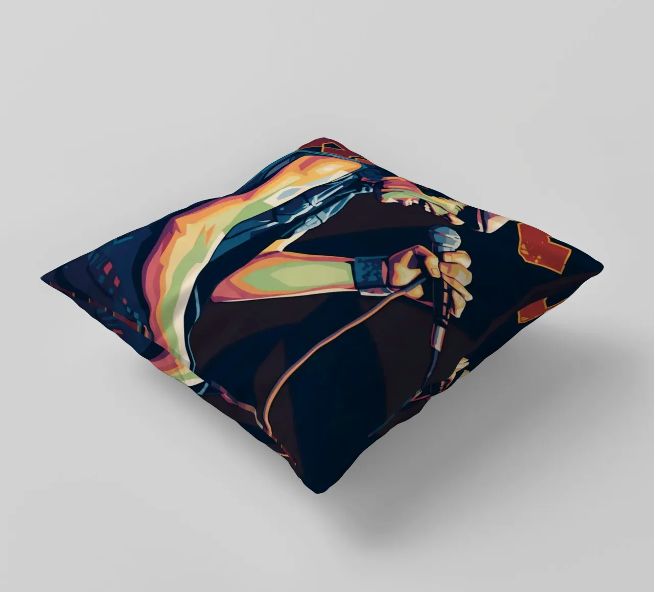 Brian Johnson ACDC pop art cuscino da Hantamrata