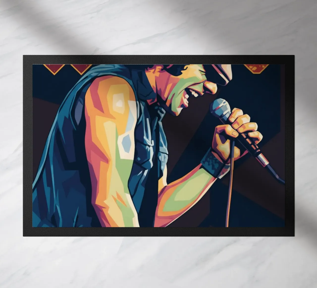 Brian Johnson ACDC pop art zerbino da Hantamrata