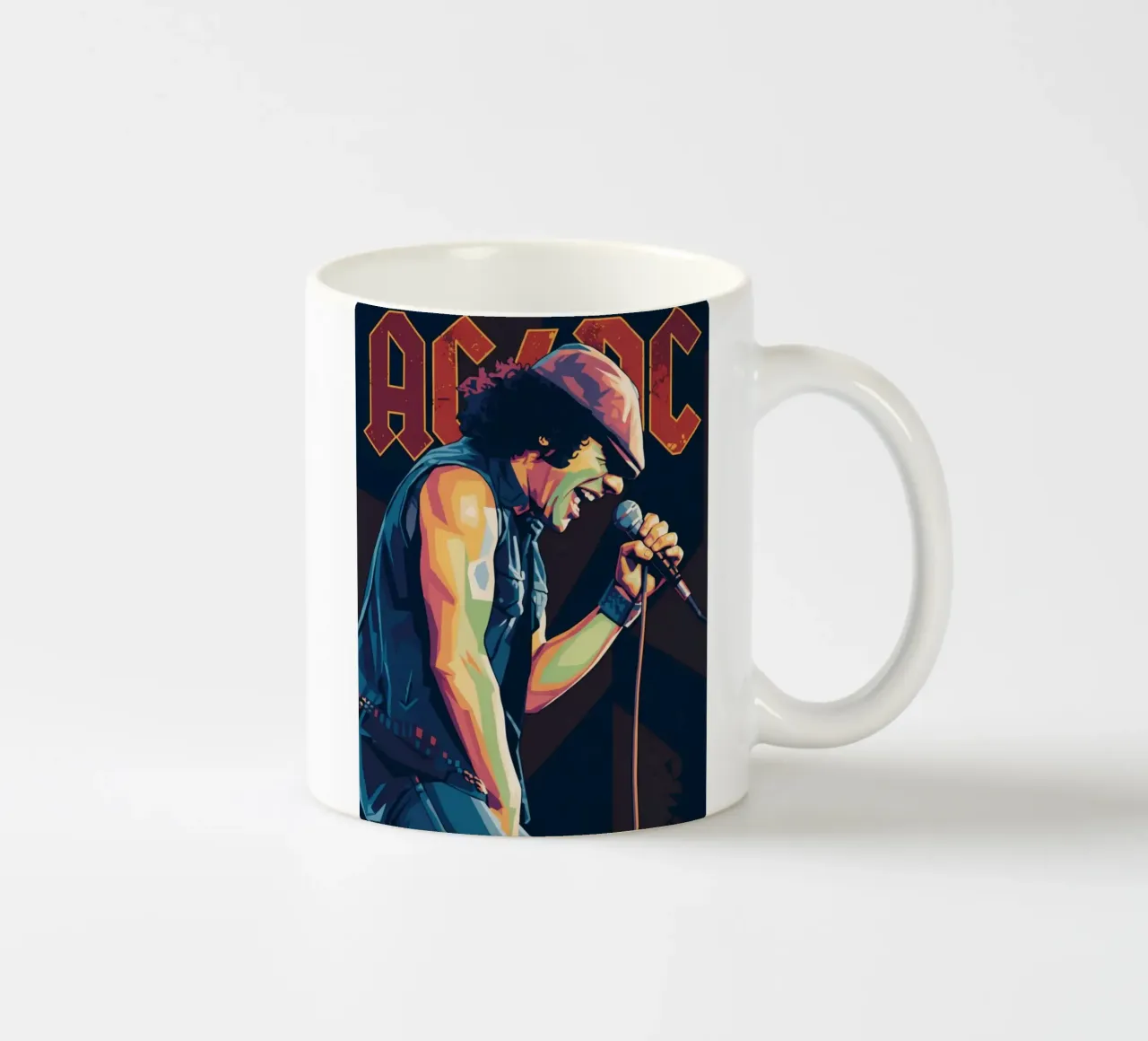Brian Johnson ACDC pop art tazza in ceramica da Hantamrata