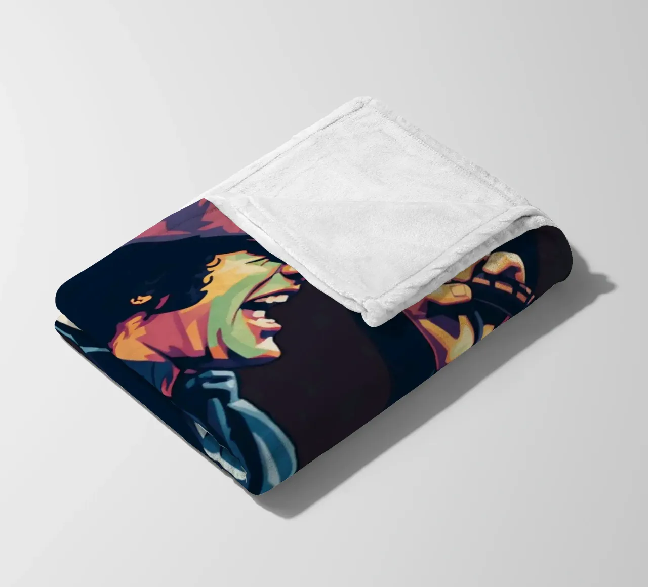 Brian Johnson ACDC pop art coperta in pile da Hantamrata