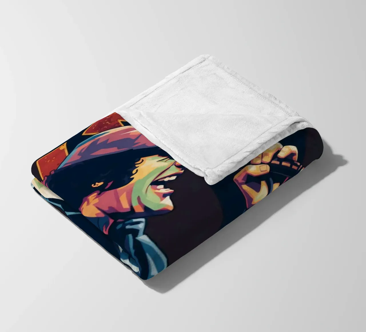 Brian Johnson ACDC pop art coperta in pile da Hantamrata