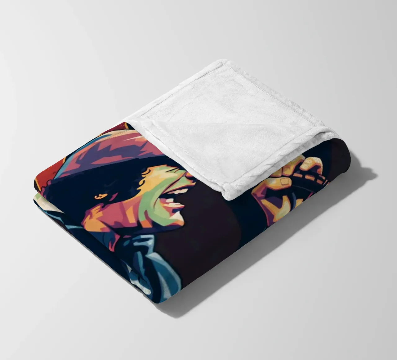 Brian Johnson ACDC pop art coperta in pile da Hantamrata