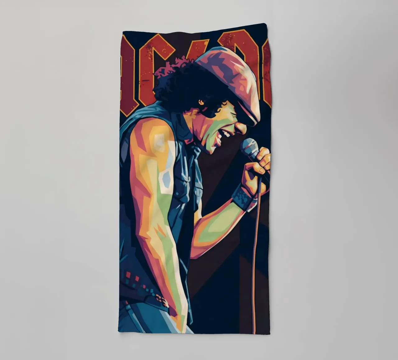 Brian Johnson ACDC pop art asciugamano da bagno da Hantamrata
