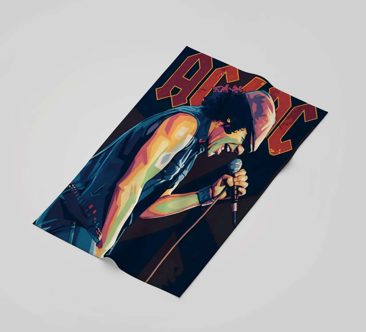 Brian Johnson ACDC pop art telo mare da Hantamrata