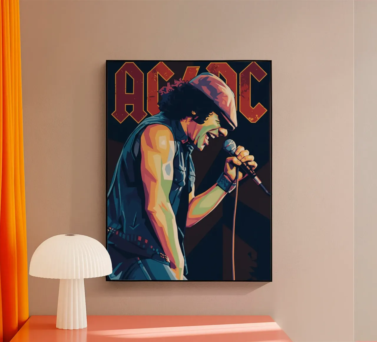 Brian Johnson ACDC pop art plexiglass da Hantamrata