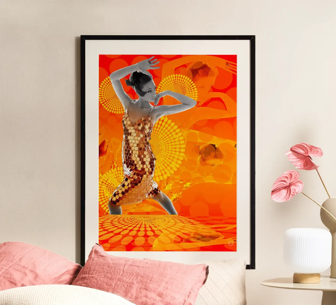 Supermodel Marisa Berenson poster con telaio in alluminio da DesmondBates