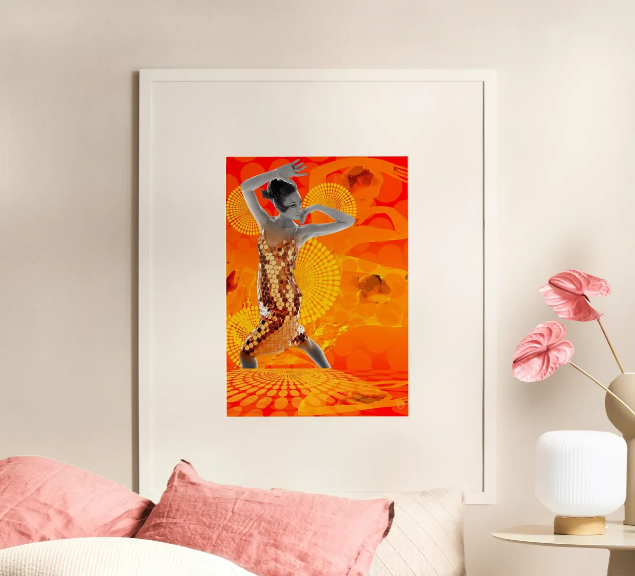 Supermodel Marisa Berenson poster con telaio in alluminio da DesmondBates