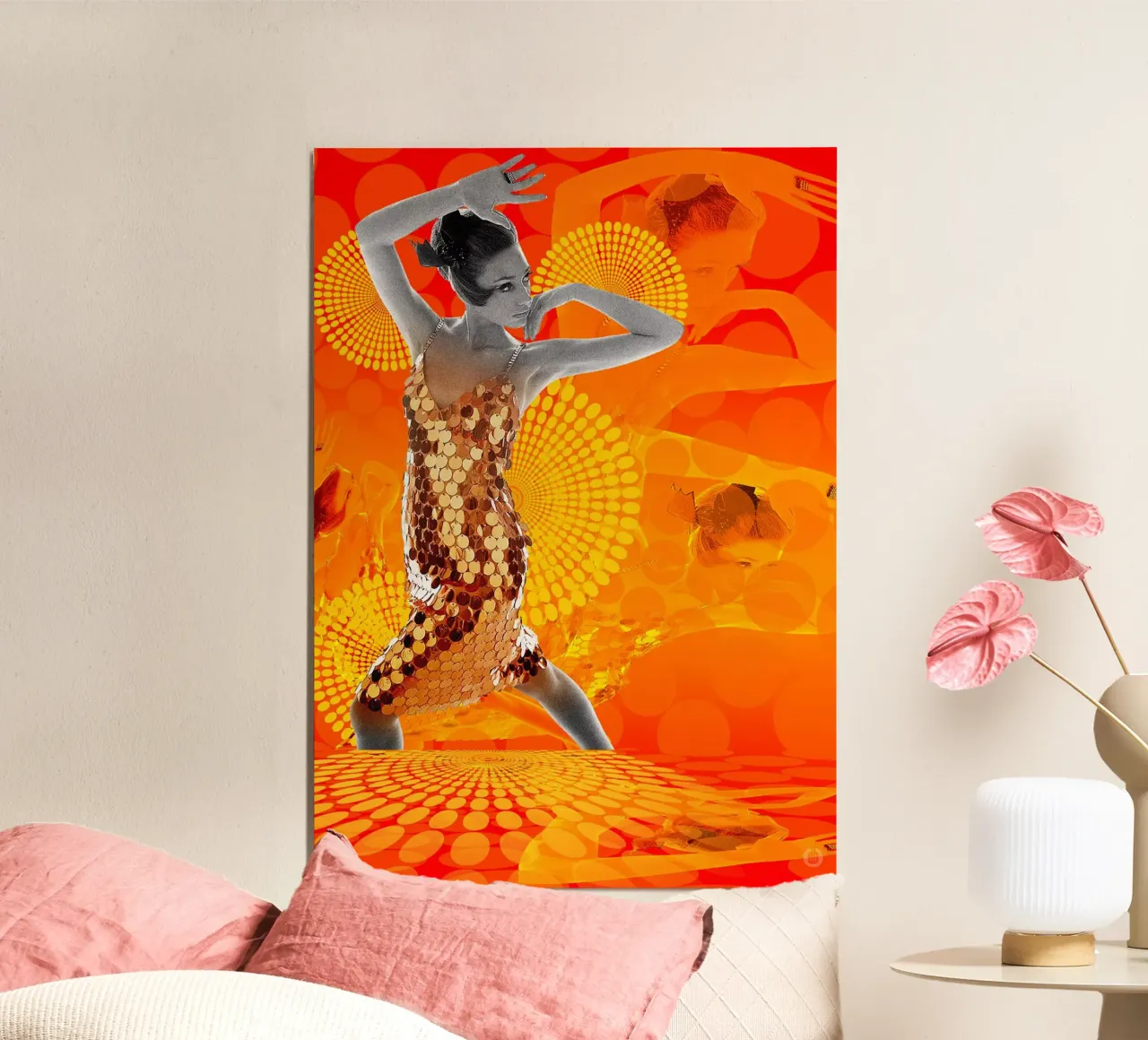 Supermodel Marisa Berenson poster con telaio in alluminio da DesmondBates