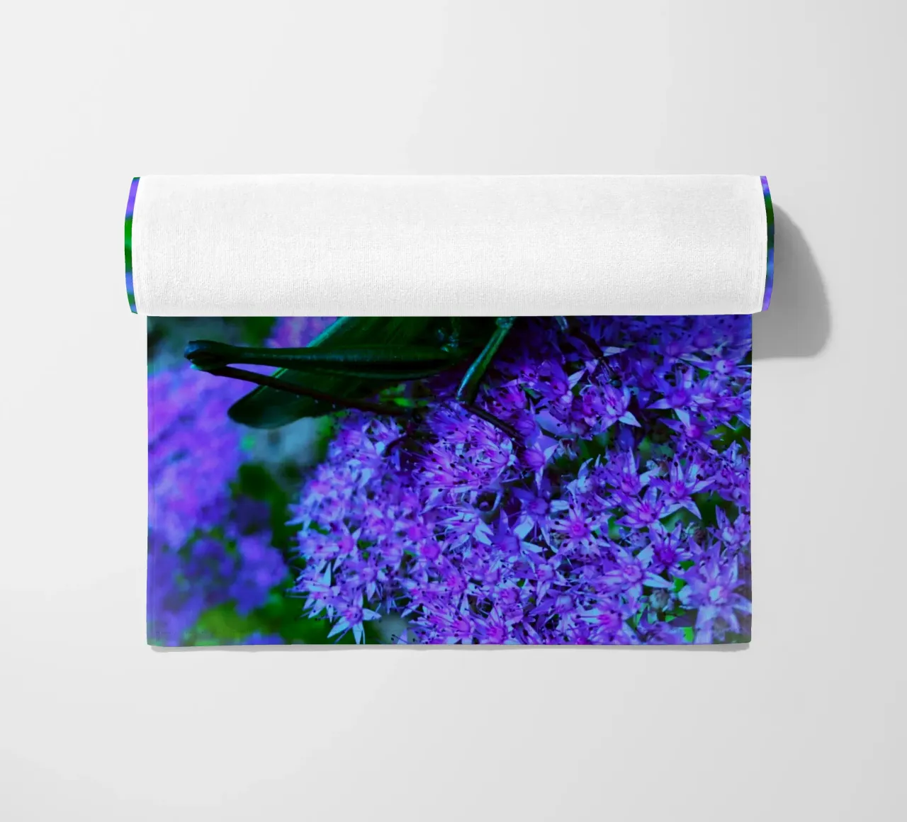 Grasshopper – small but full of vitality beach towel by Nature's Palette