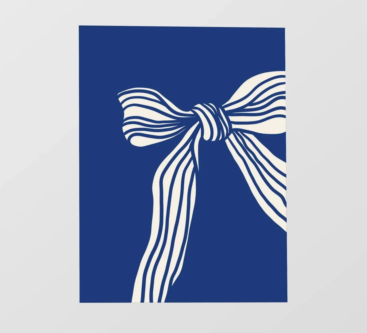 White Bow on Blue telo in pvc da TijanaArtStudio88