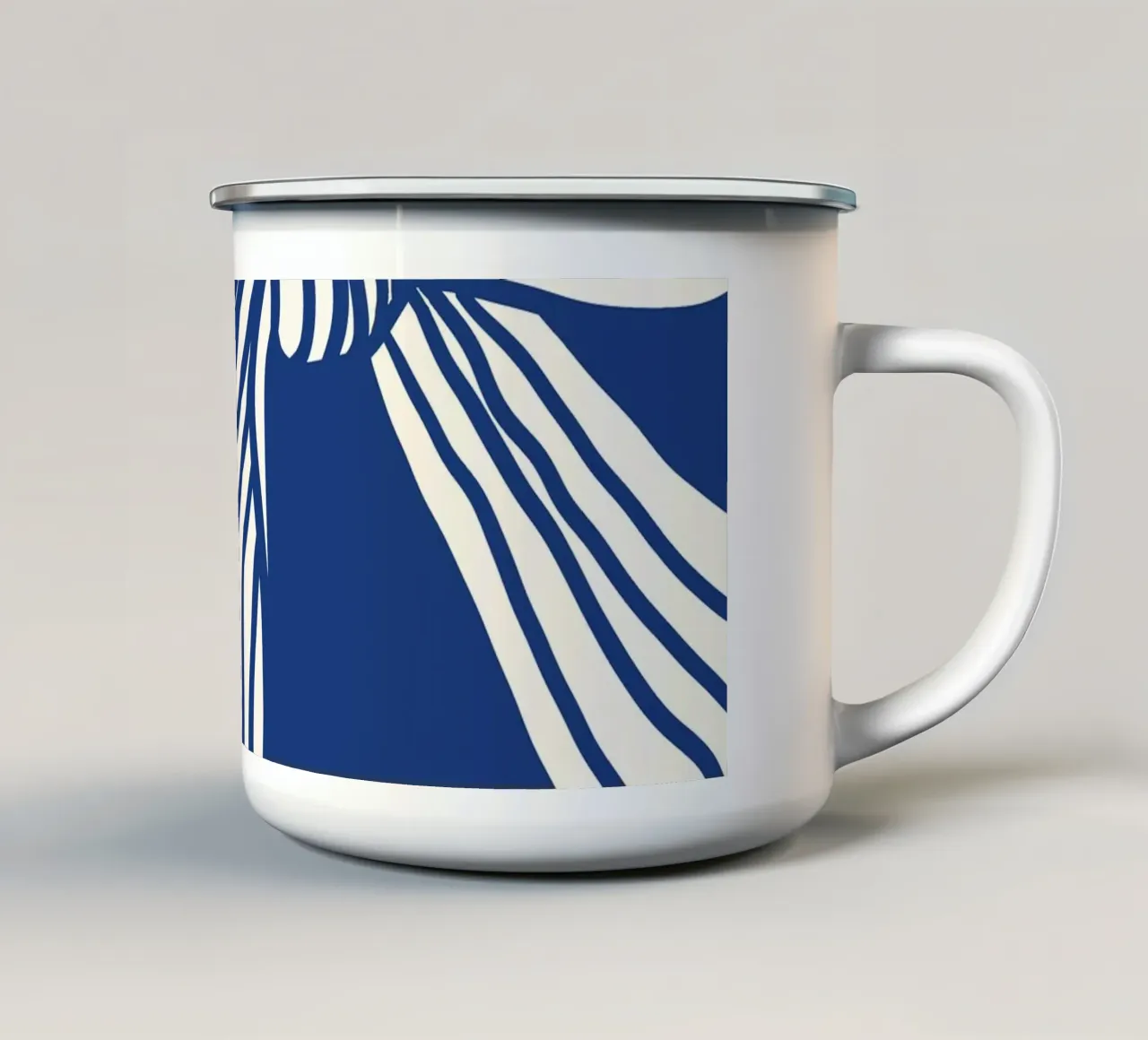 White Bow on Blue tazza in smalto da TijanaArtStudio88