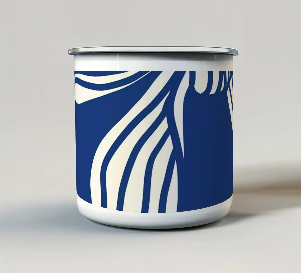 White Bow on Blue tazza in smalto da TijanaArtStudio88