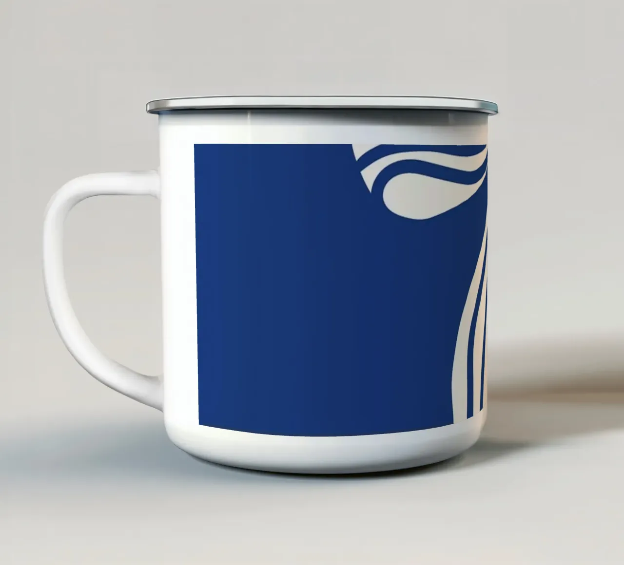 White Bow on Blue tazza in smalto da TijanaArtStudio88