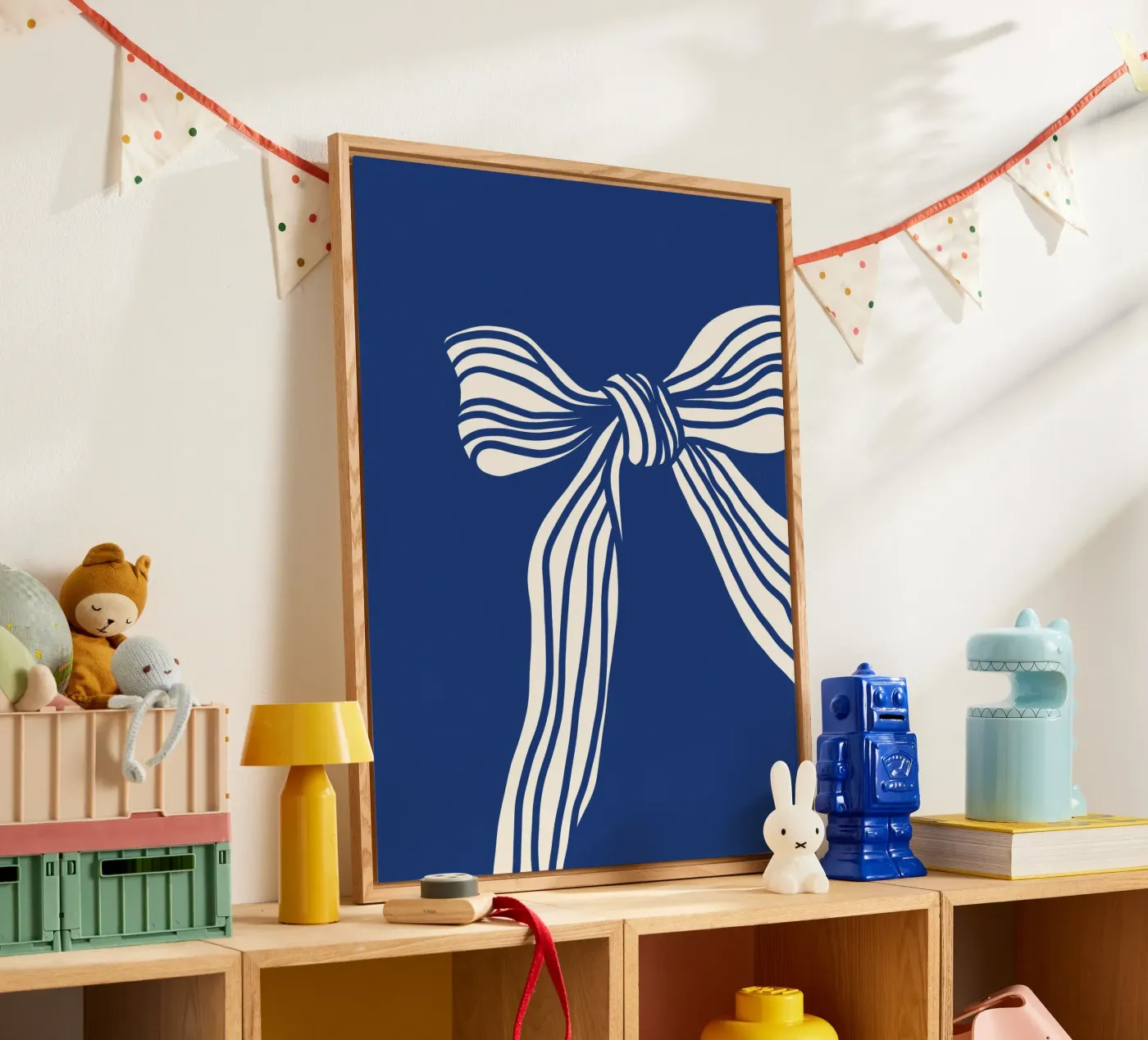 White Bow on Blue plexiglass da TijanaArtStudio88