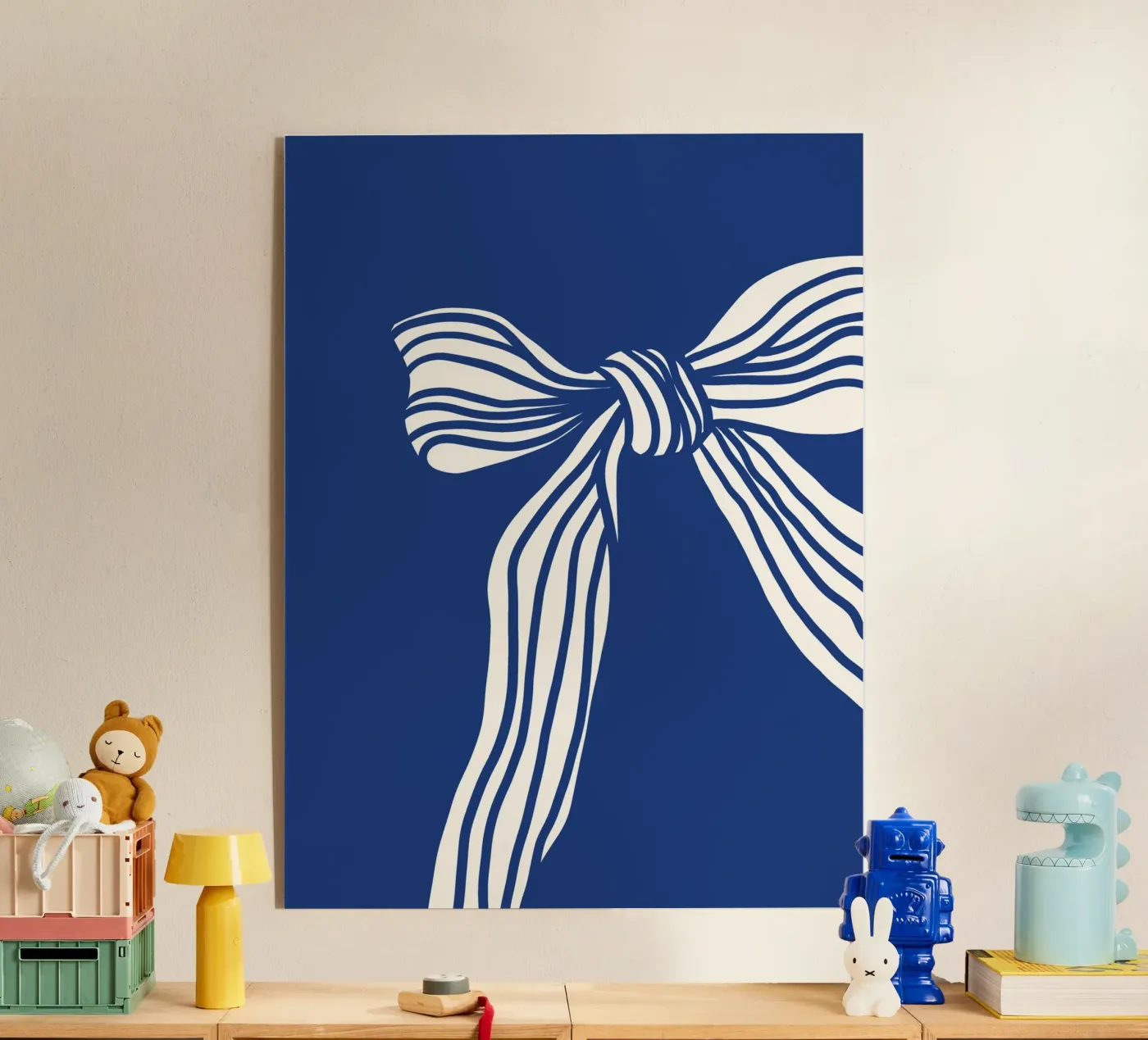 White Bow on Blue plexiglass da TijanaArtStudio88