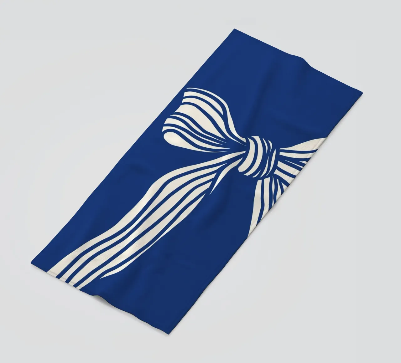 White Bow on Blue telo mare da TijanaArtStudio88