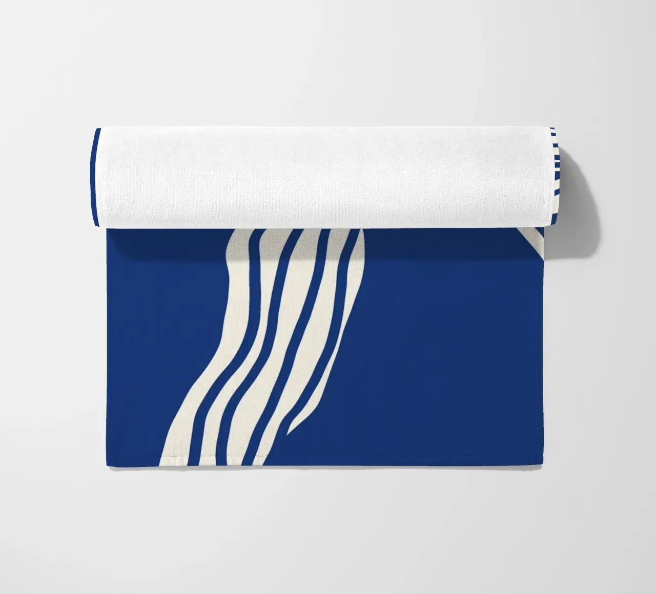 White Bow on Blue telo mare da TijanaArtStudio88