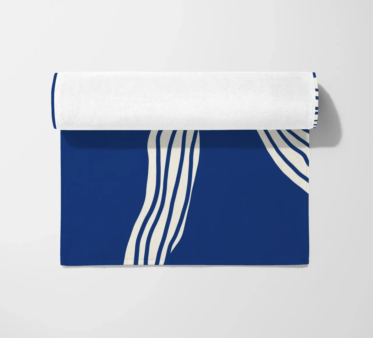 White Bow on Blue telo mare da TijanaArtStudio88