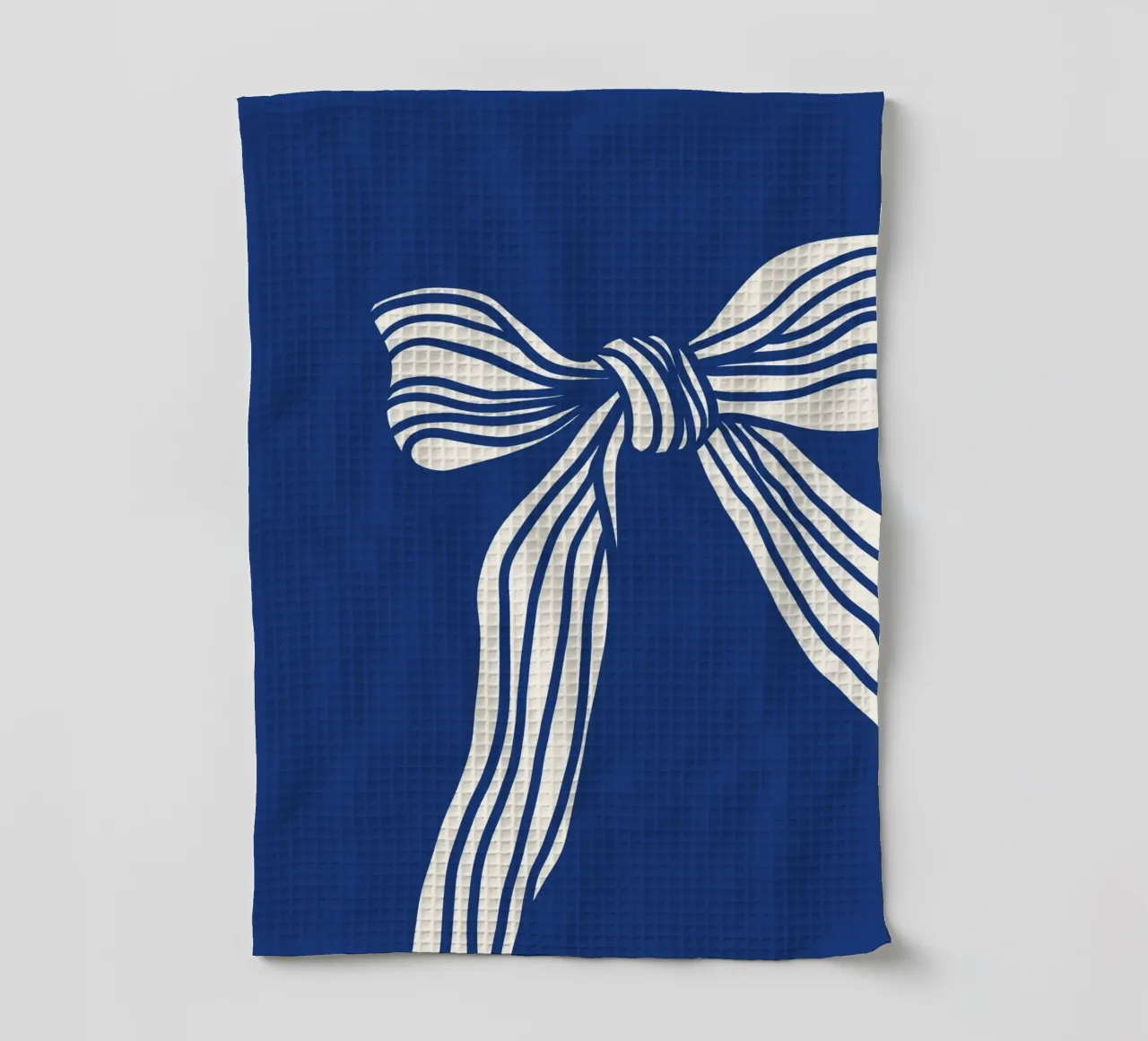 White Bow on Blue canovaccio da cucina da TijanaArtStudio88