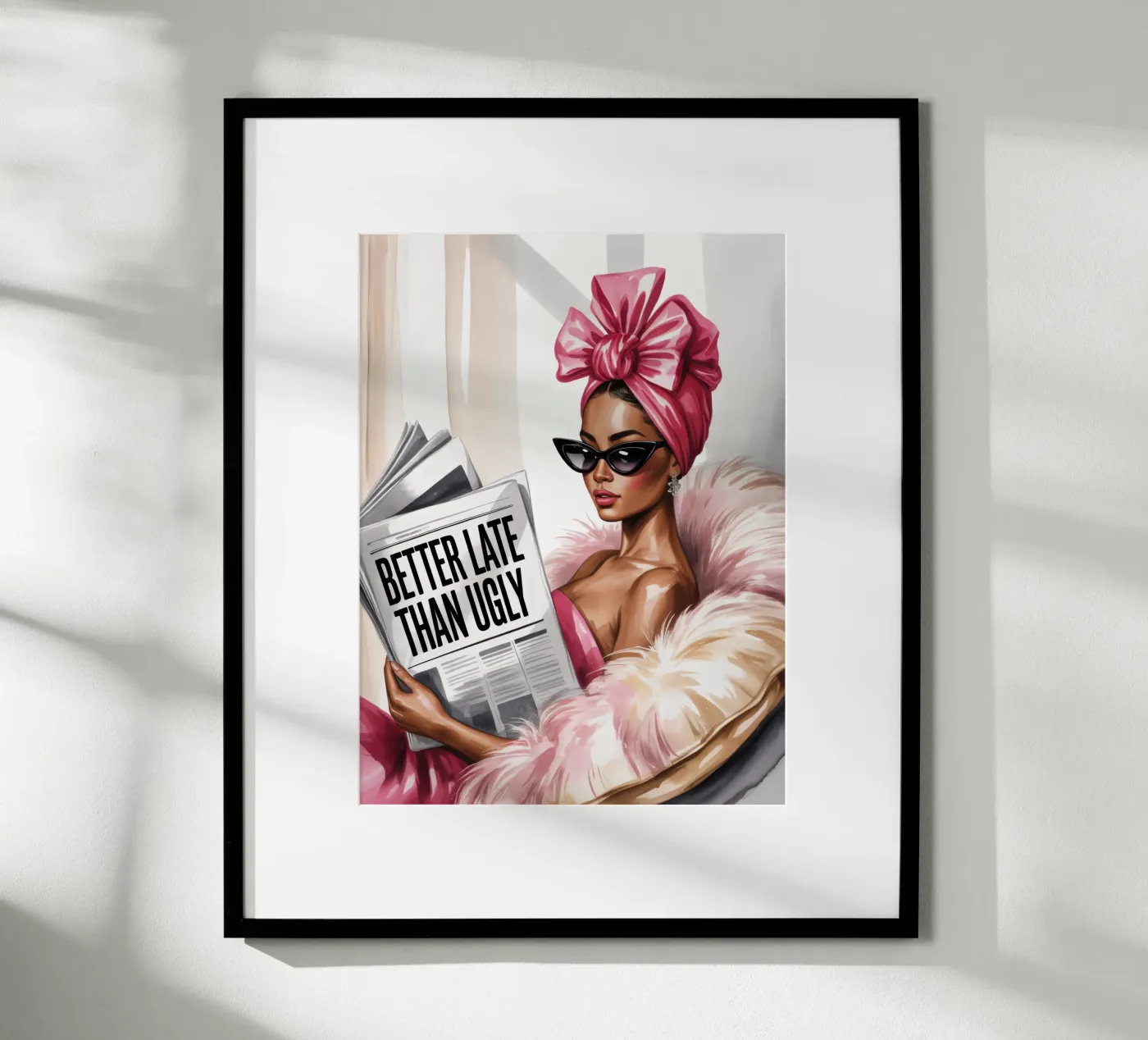 Meglio tardi che male - Art Glamour Féminin poster da Plain Thoughts
