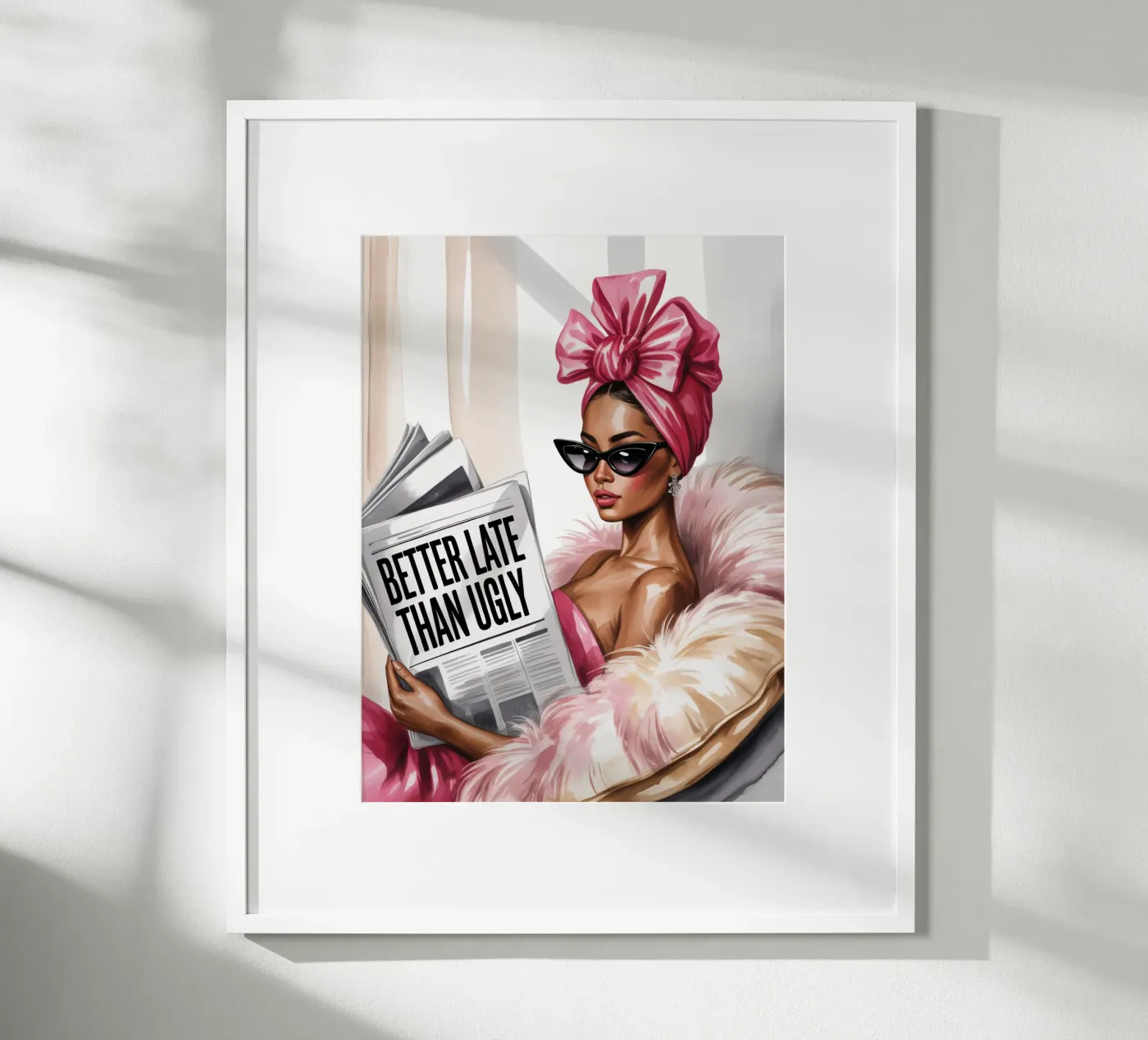Meglio tardi che male - Art Glamour Féminin poster da Plain Thoughts