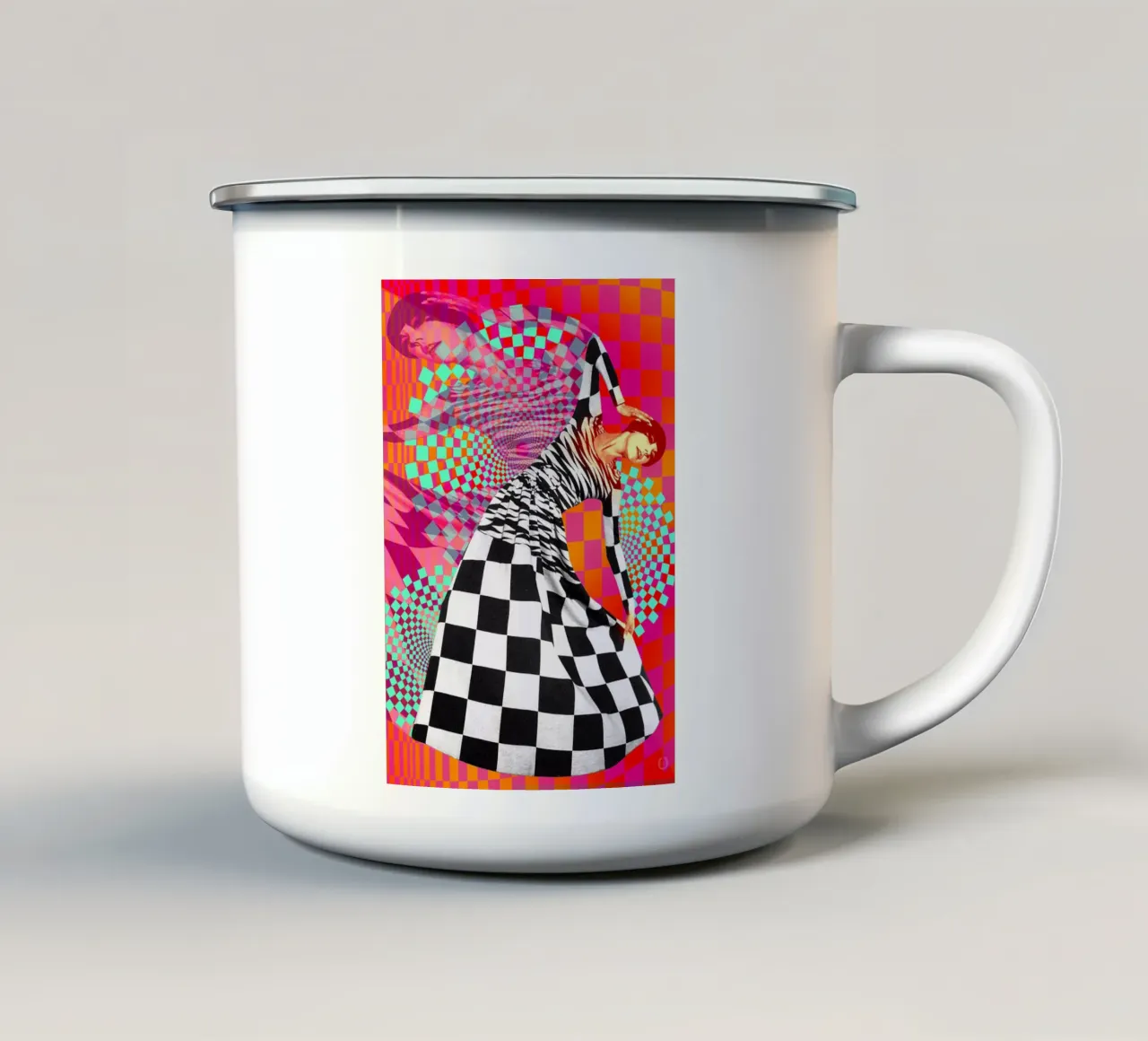Supermodel Peggy Moffitt tazza in smalto da DesmondBates