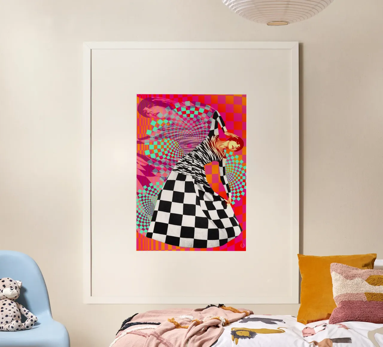 Supermodel Peggy Moffitt poster con telaio in plastica da DesmondBates