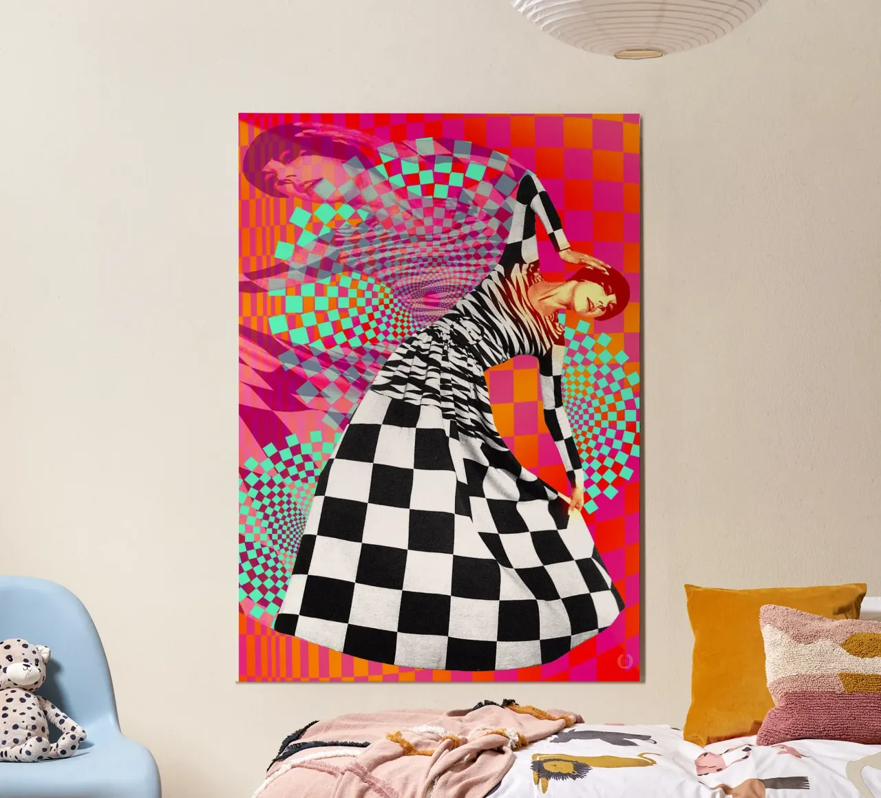 Supermodel Peggy Moffitt poster con telaio in plastica da DesmondBates