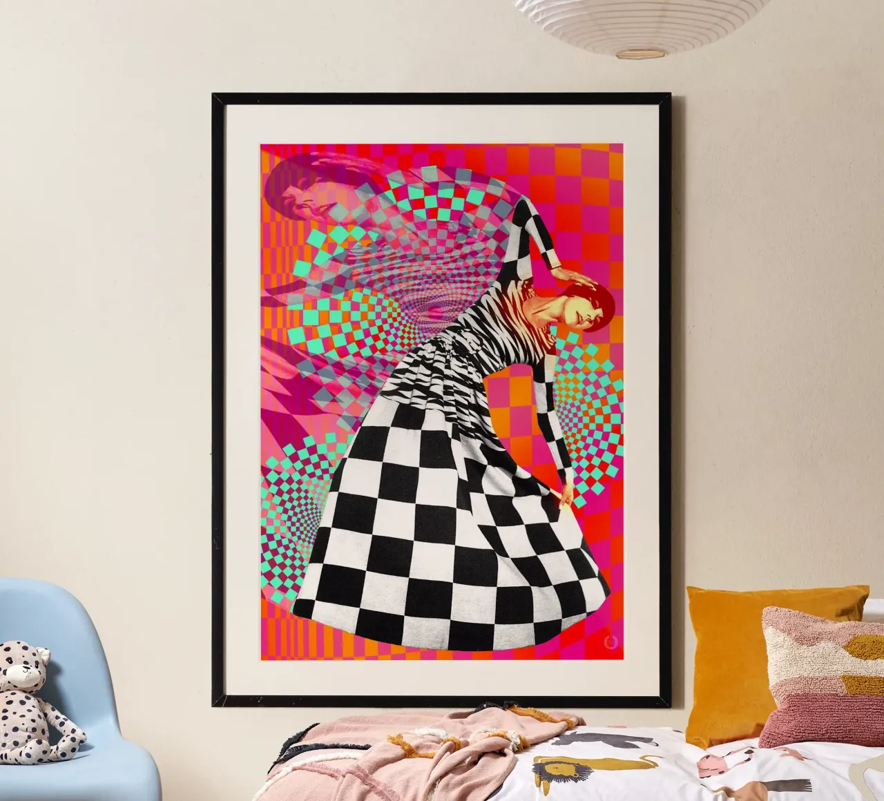 Supermodel Peggy Moffitt poster con telaio in plastica da DesmondBates