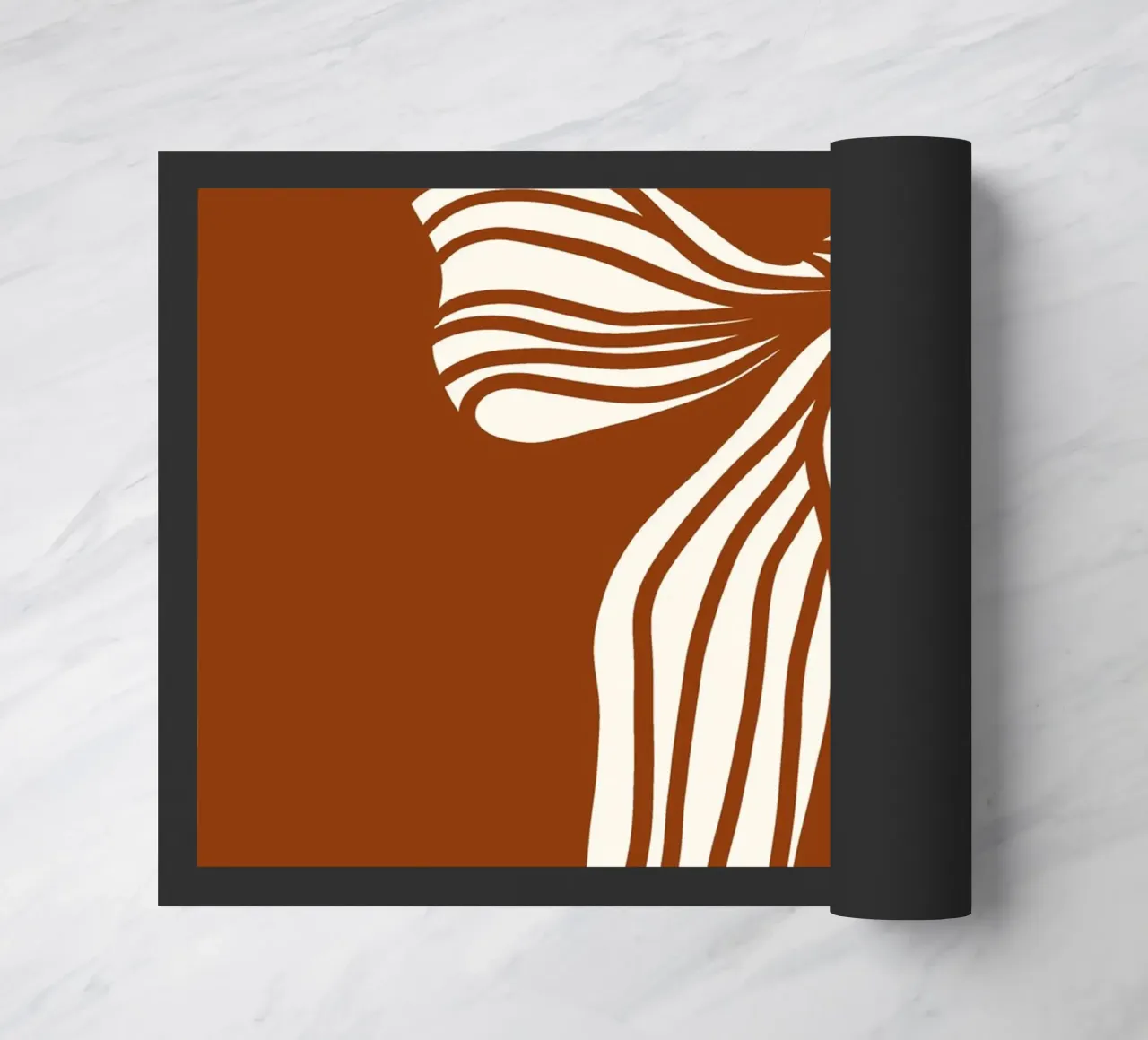 White Bow on Burnt Orange zerbino da TijanaArtStudio88