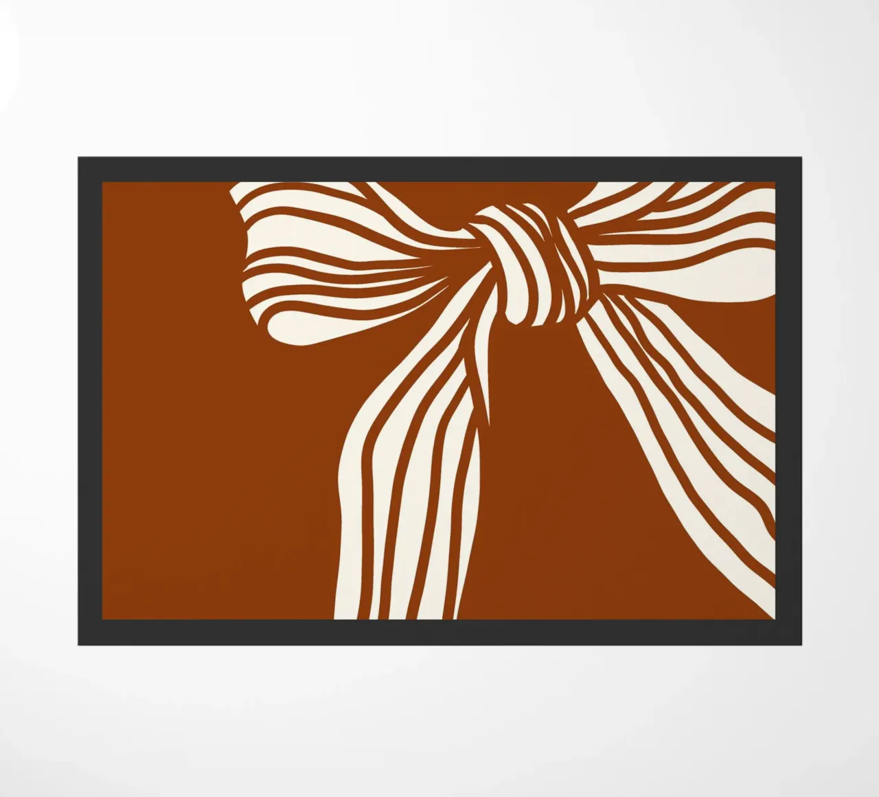 White Bow on Burnt Orange zerbino da TijanaArtStudio88