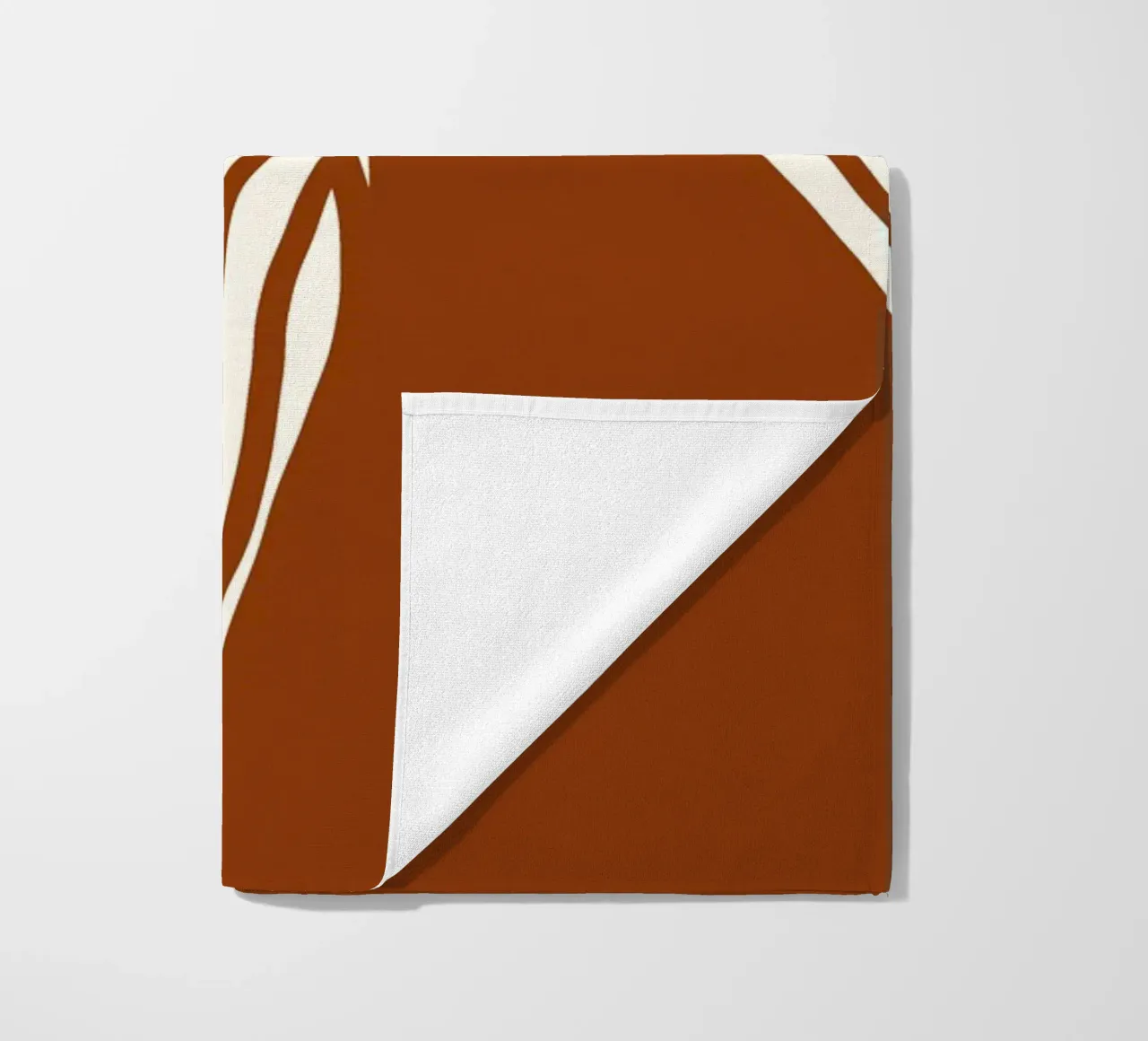 White Bow on Burnt Orange telo mare da TijanaArtStudio88