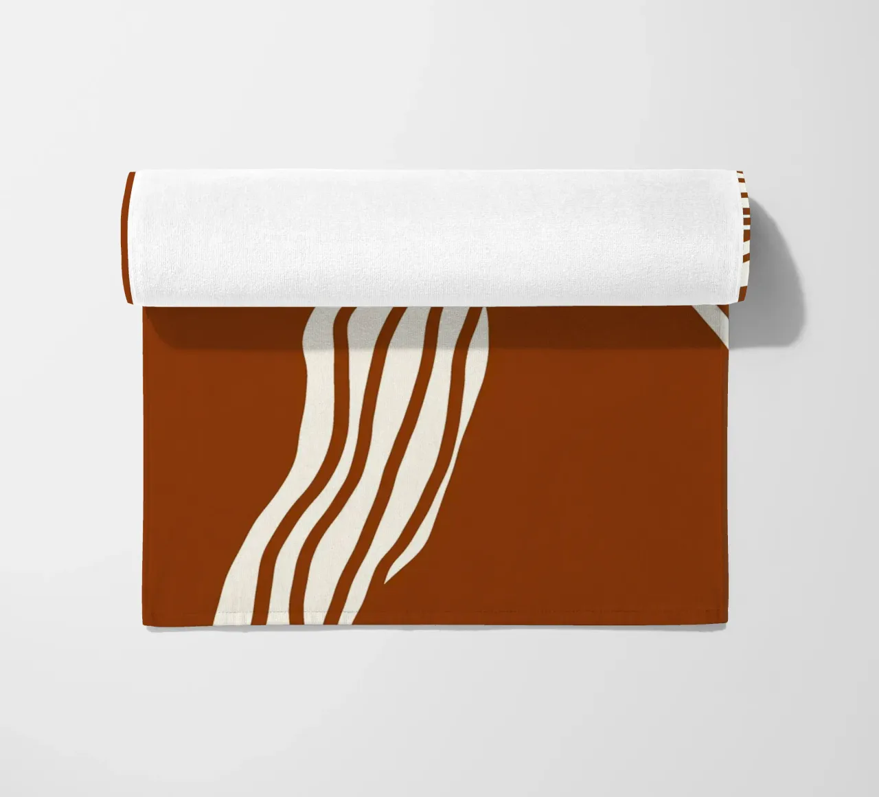 White Bow on Burnt Orange telo mare da TijanaArtStudio88