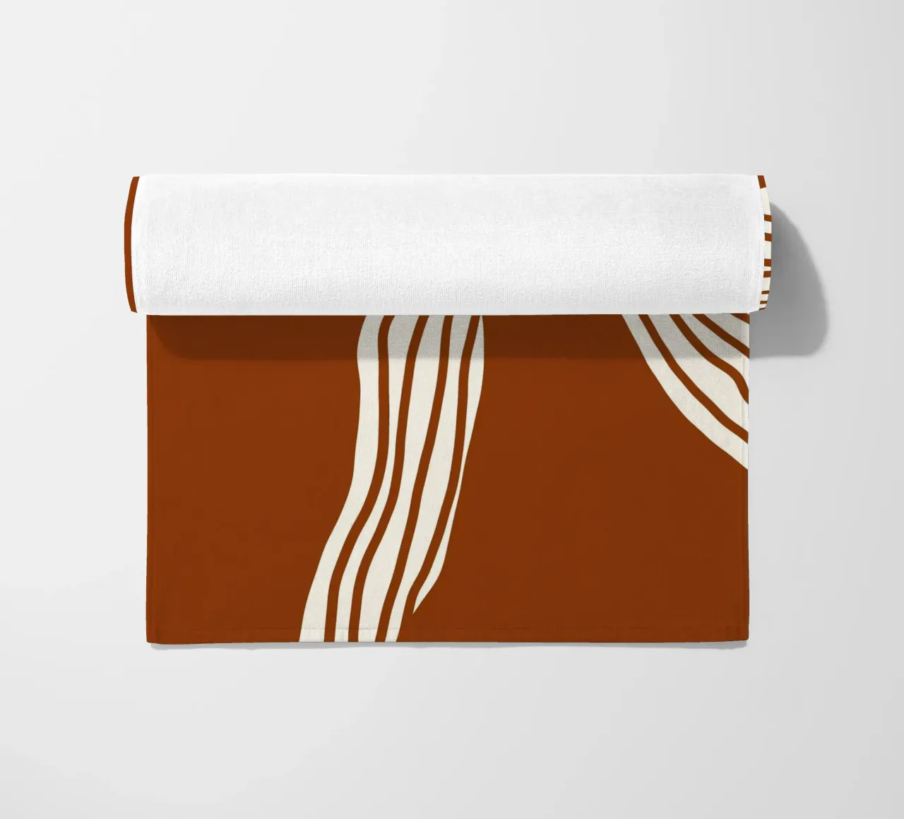 White Bow on Burnt Orange telo mare da TijanaArtStudio88