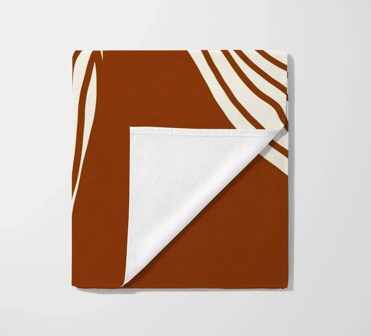 White Bow on Burnt Orange telo mare da TijanaArtStudio88