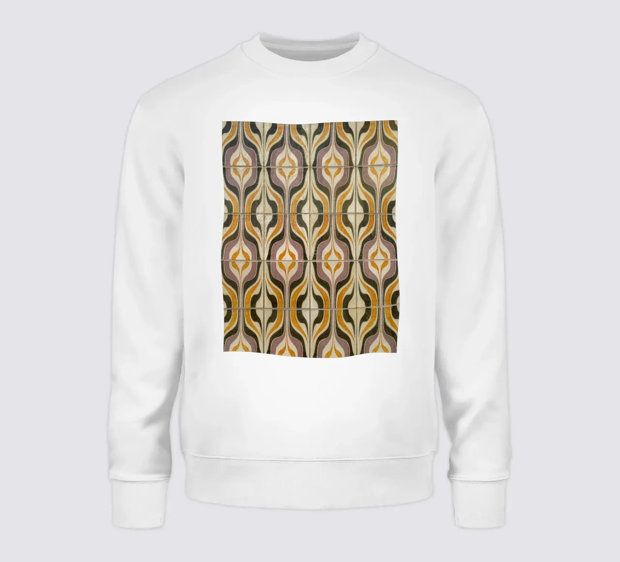 Geometrisches Retro-Fliesenmuster Sweatshirt von byrieneke