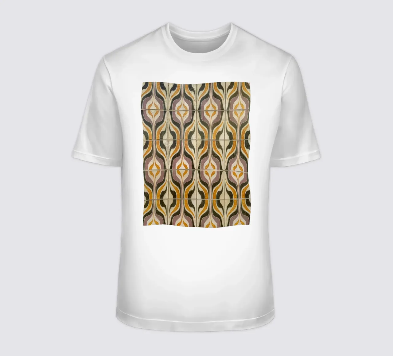 Retro Geometric Tile Pattern t-shirt da byrieneke