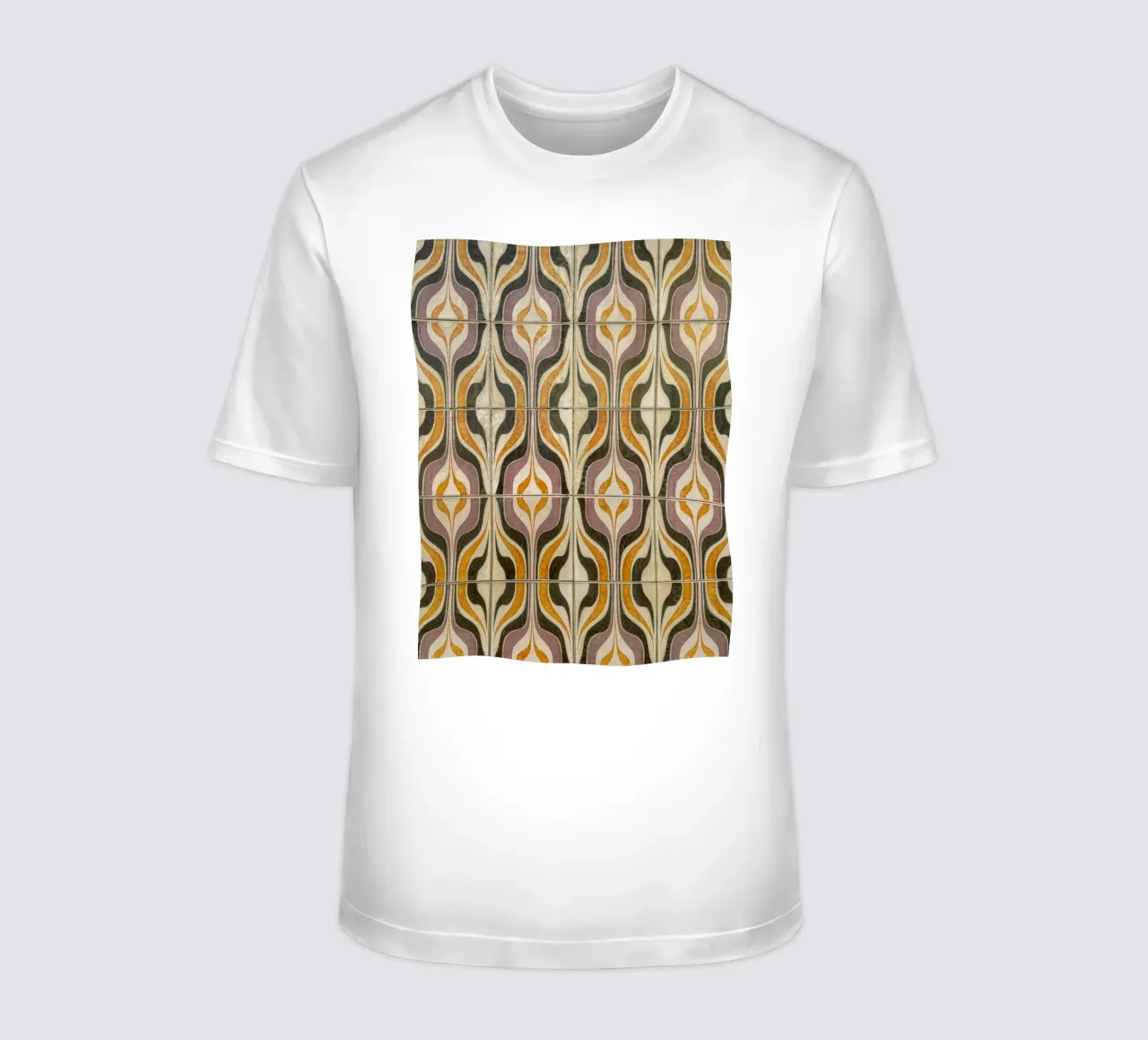 Retro Geometric Tile Pattern t-shirt da byrieneke